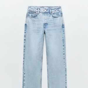 Zara Straight Leg Light Blue Jeans